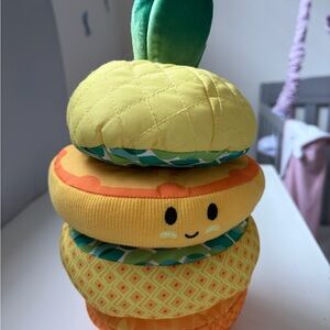 Melissa & Doug Soft Pineapple Baby Stacking Toy Plush Sensory Toy
